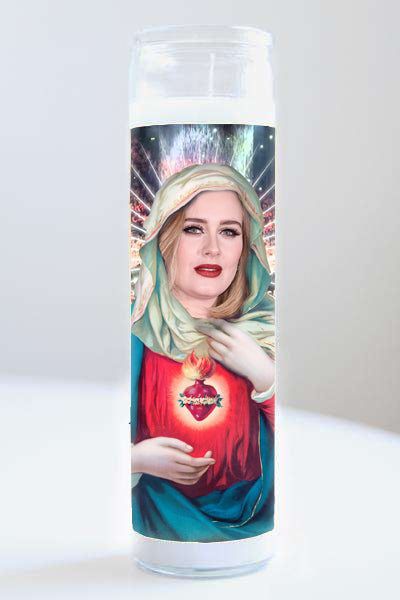 Novelty Celebrity Scented Prayer Candle Gift. Adele