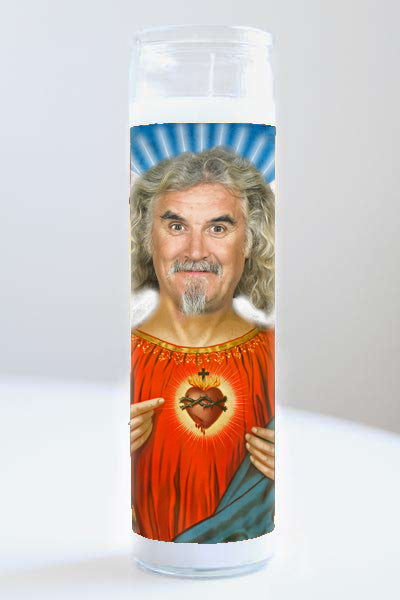 Novelty Celebrity Scented Prayer Candle Gift. Billy Connolly