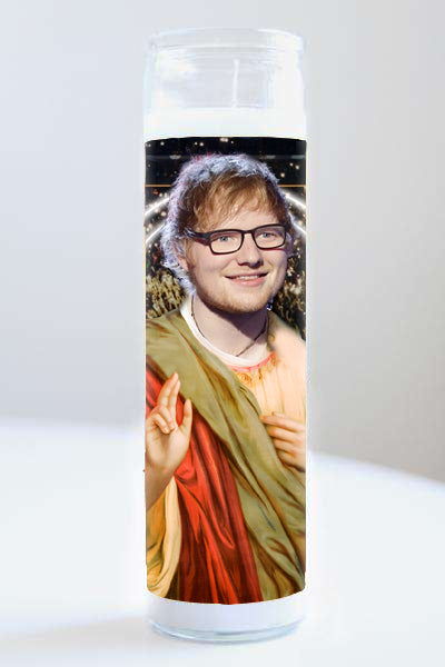 Novelty Celebrity Scented Prayer Candle Gift. Ed Sheeran