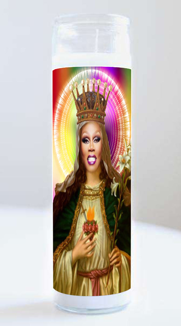 Novelty Celebrity Scented Prayer Candle Gift. RU Paul
