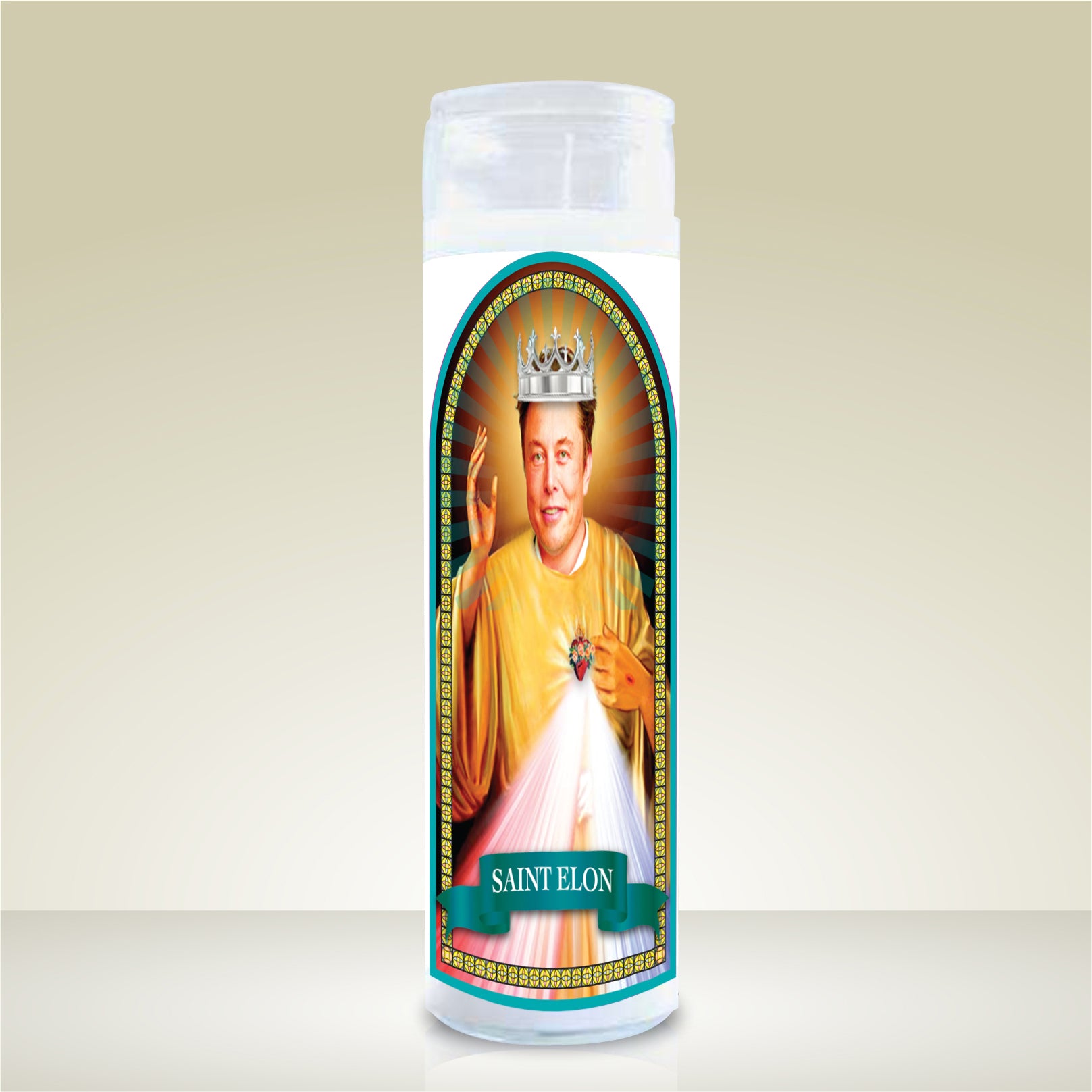 Novelty Celebrity Scented Prayer Candle Gift. Elon musk