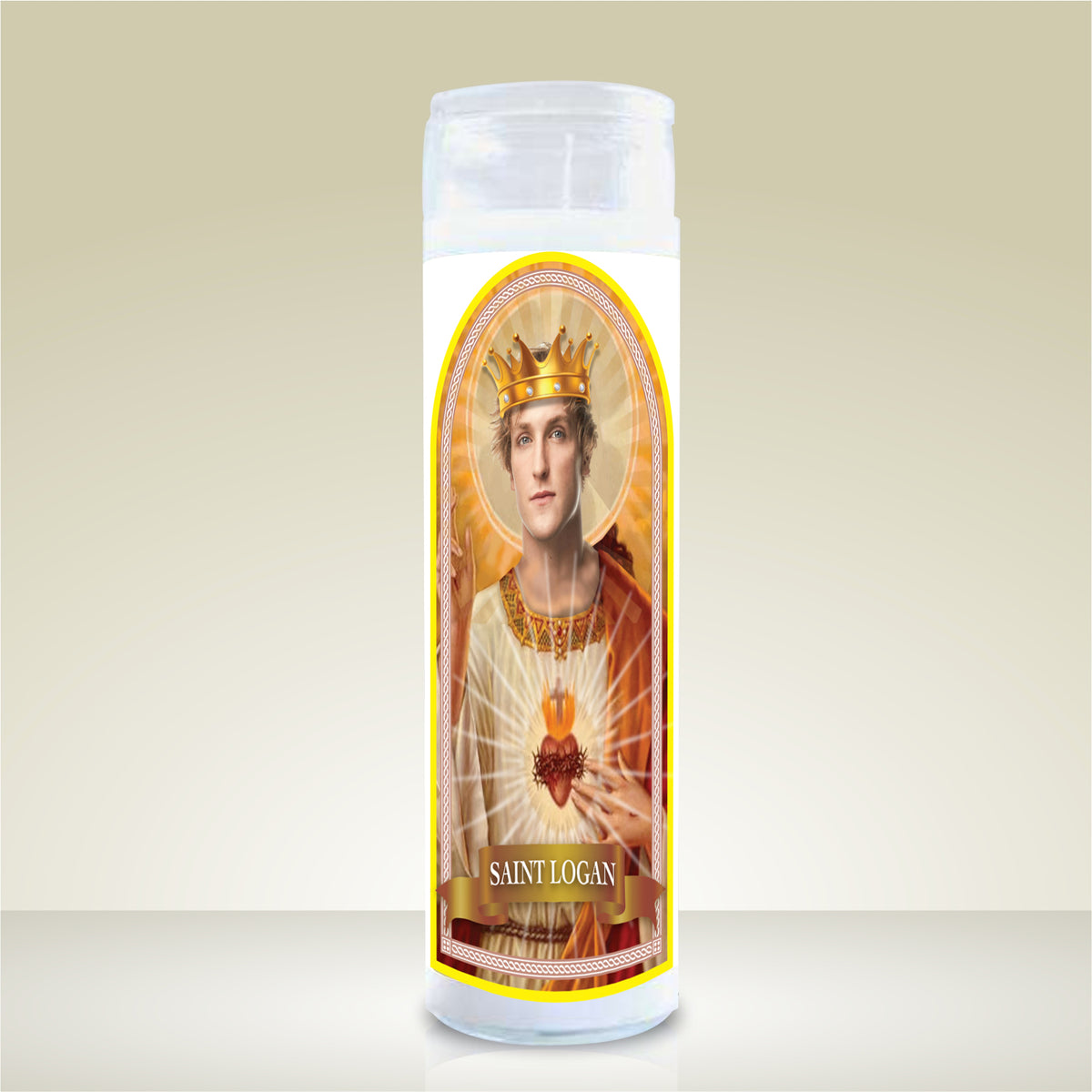 Novelty Celebrity Scented Prayer Candle Gift. Logan Paul